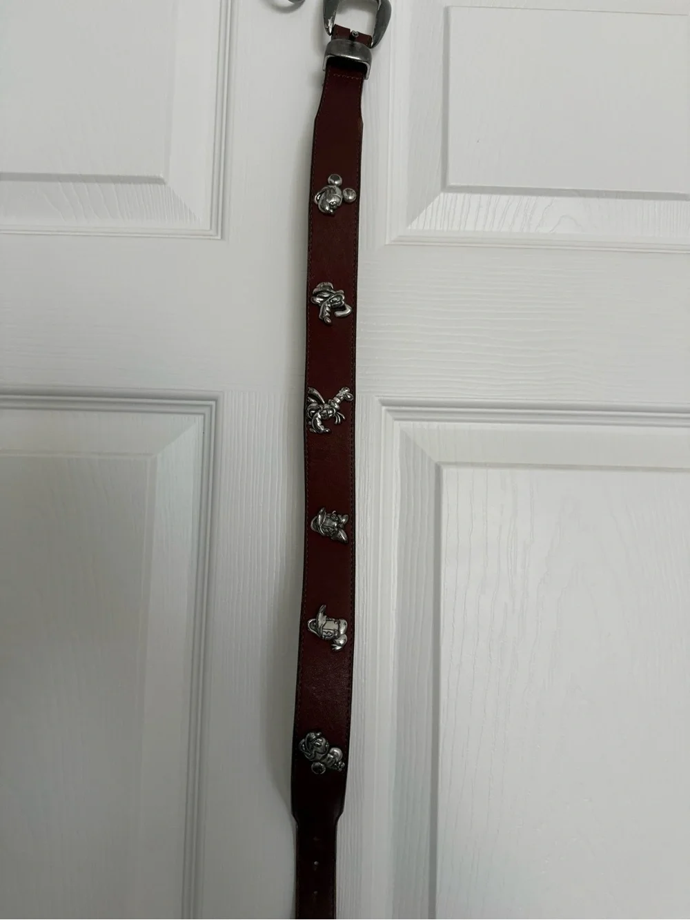 Vintage Brighton Disney Character Leather Belt Sz 22 90s Mickey Minnie